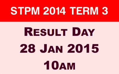 STPM 2014 Term 3 Result Day