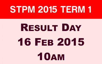 STPM 2015 Term 1 Result Day