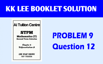 STPM 2015 MT Differentiation Booklet A Page 19 Problem 9 Question 12