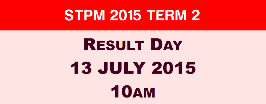 STPM 2015 TERM 2 Result Day