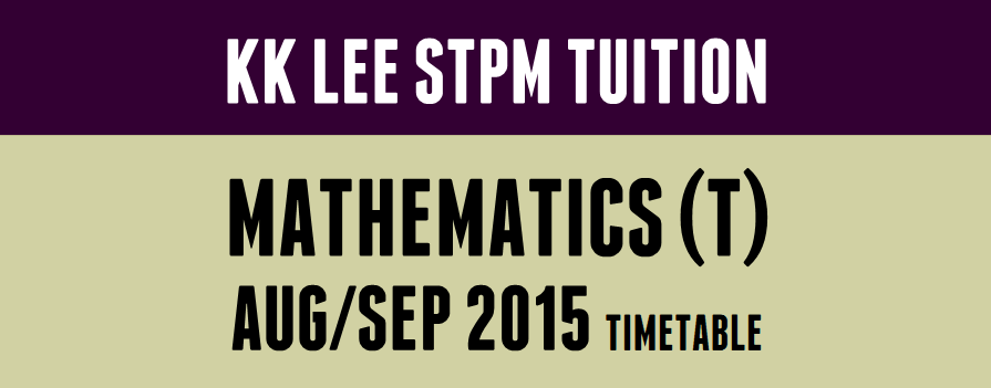 KK LEE Timetable 2015 August