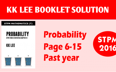 STPM 2016 Term 3 Probability Booklet Permutation Solution